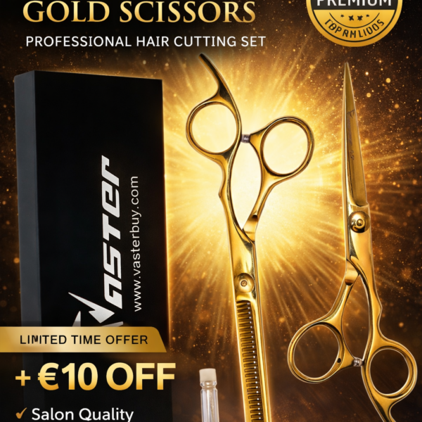 Premium Professional Hair Cutting Gold Colour Scissors Set