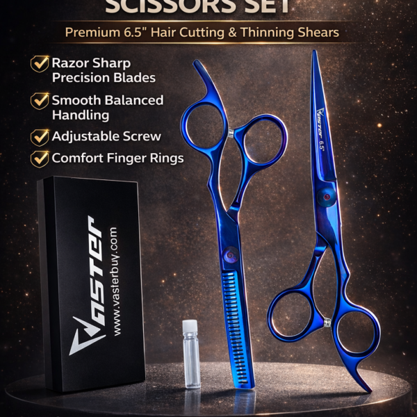 Professional 6.5” Hair Cutting & Thinning Scissors Set